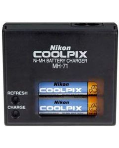 Nikon NiMH Battery & MH-71 Charger Kit for Coolpix L Series, S4, 4600, 5600, 7600 Digital Cameras
